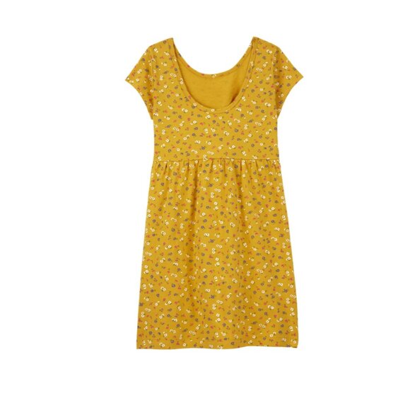 CARTERS NWT Girls Size 12 Yellow Floral Jersey Dress - Picture 3 of 10